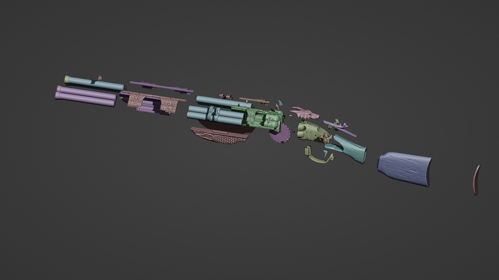 Blundergat Pack-a-Punch Call of Duty cosplay prop — creator reference render 5