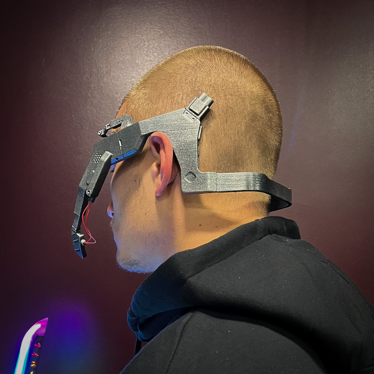 Braindance Headset 3D printed cosplay prop image 3