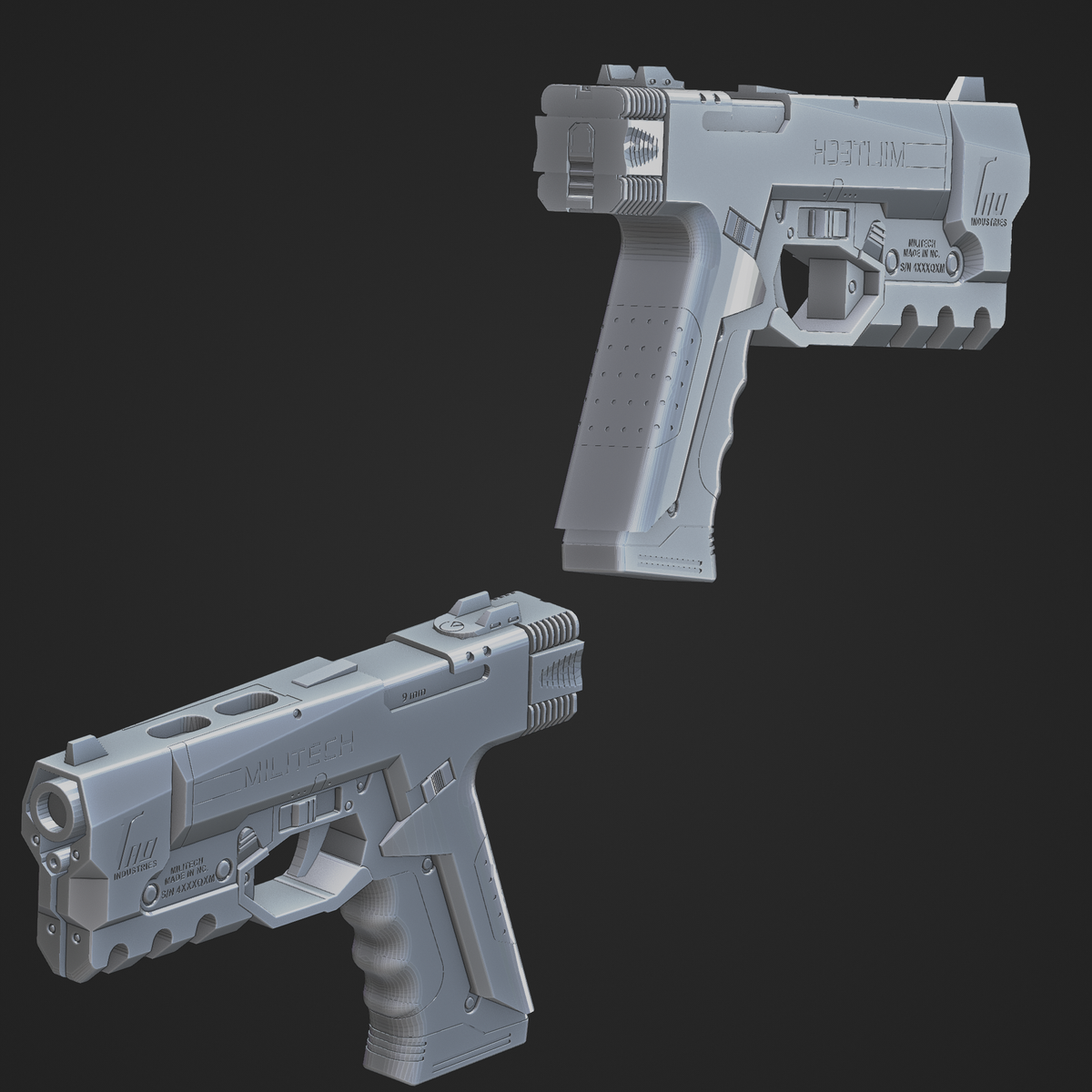 Militech M-10AF Lexington 3D printed cosplay prop image 7