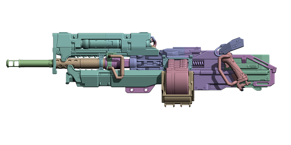 Militech MK-31 HMG – Cyberpunk 2077 Cosplay Prop — model creator reference image 6