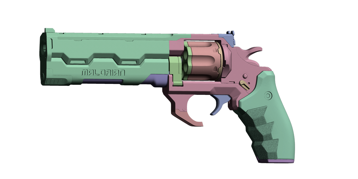 Overture Revolver 3D printed cosplay prop image 9