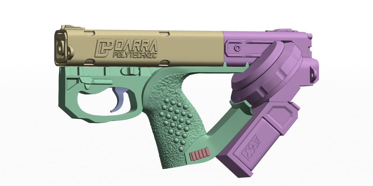 Darra Polytechnic DR-12 Quasar – Cyberpunk 2077 Cosplay Prop — model creator reference image 13