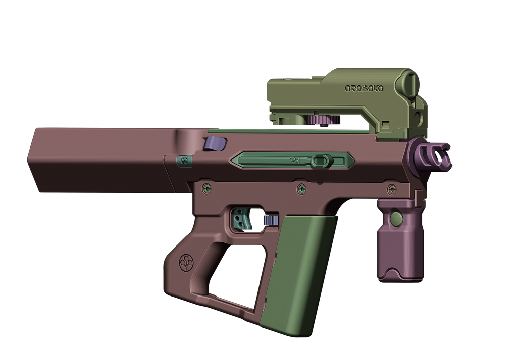 Rebecca's SMG TKI-20 – Cyberpunk Edgerunners Cosplay Prop — model creator reference image 17