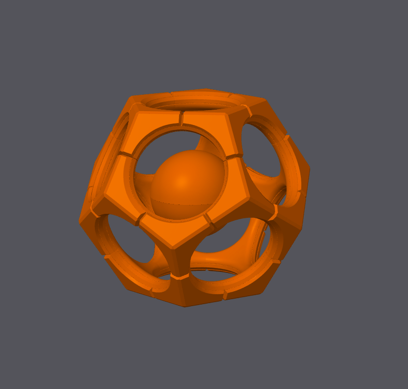 finished Sigma Hypersphere-inspired 3D printed cosplay prop digital render