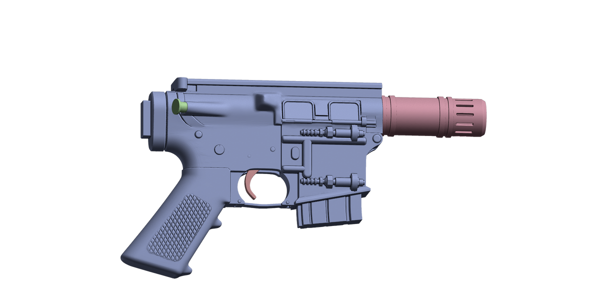 Andor A280-CFE Blaster Pistol – Sliceables reference image 2