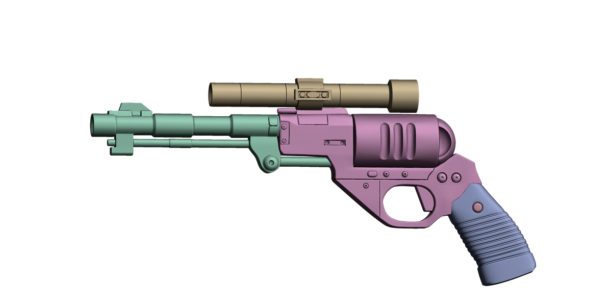 DE-10 Blaster Pistol – Sliceables reference image 2