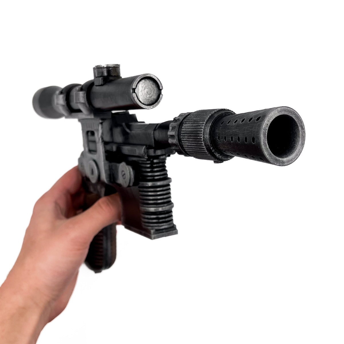Han Solo DL-44 Heavy Blaster Pistol Star Wars cosplay prop — Sliceables reference image 5