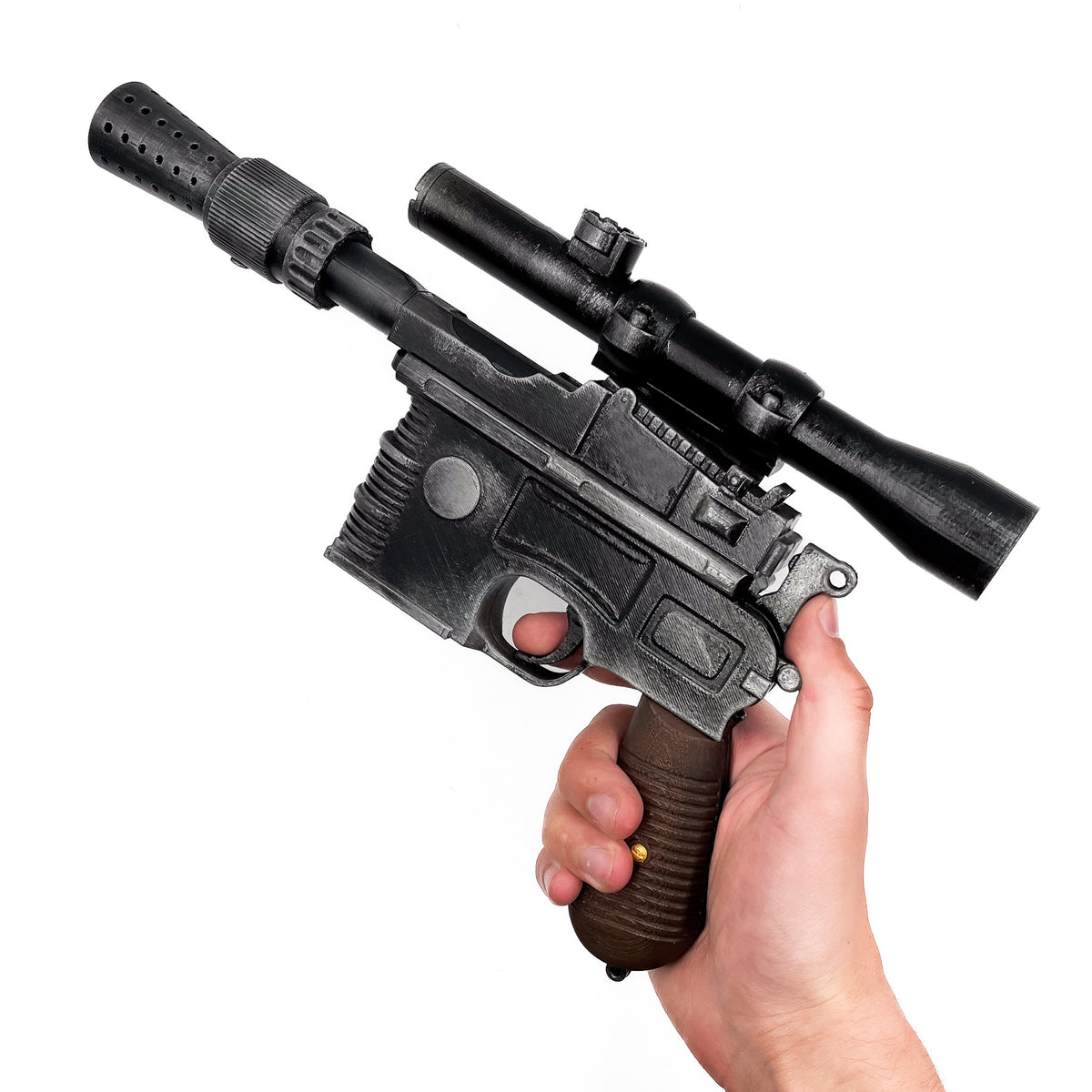Han Solo DL-44 Heavy Blaster Pistol Star Wars cosplay prop — Sliceables reference image 6