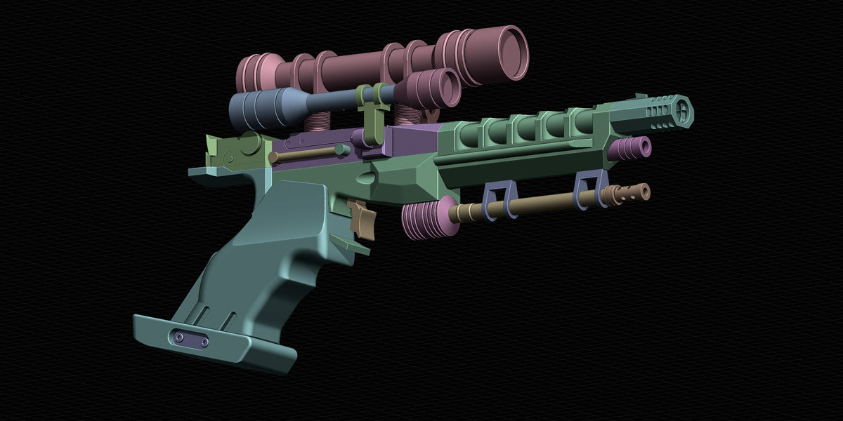Naboo S-5 Blaster – Sliceables reference image 3