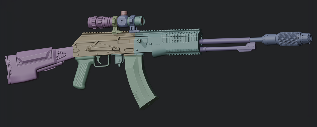 SVA 545 Custom Call of Duty cosplay prop — creator reference render 2